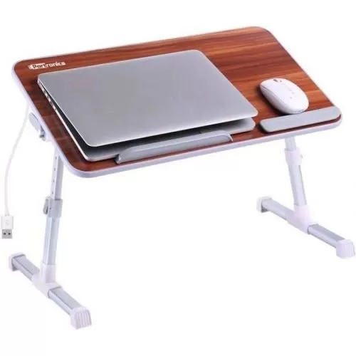  Portronics Laptop Cooling Stand Engineered Wood Portable Laptop Table  (Finish Color - Brown) POR 8