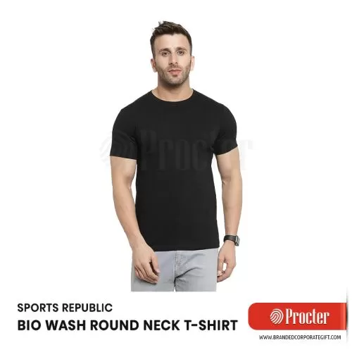  Sports Republic BIO WASH COLLECTION Cotton Round Neck T-Shirt