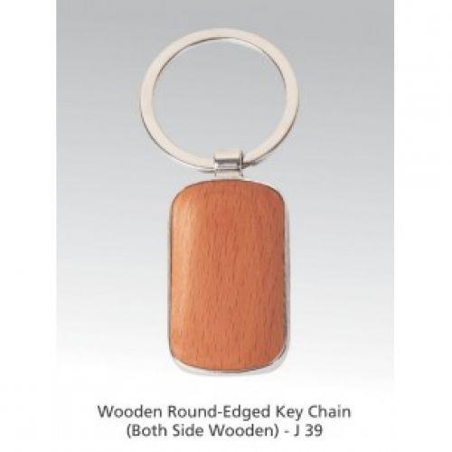 PROCTER - WOODEN ROUND EDGE KEY RING (BOTH SIDE WOODEN) J39 