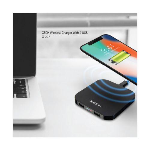 Versatile Wireless Charger with 2 USB