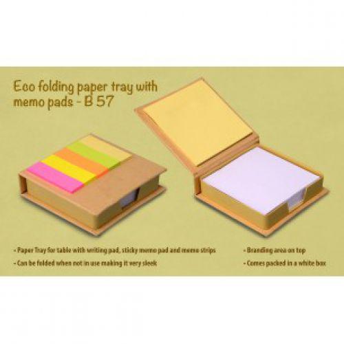  ECO FOLDING PAPER TRAY WITH MEMO PADS B57