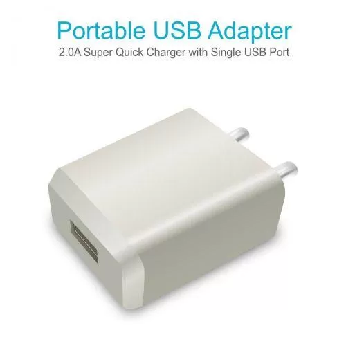 Portronics Portable USB Adapter (White) POR 898