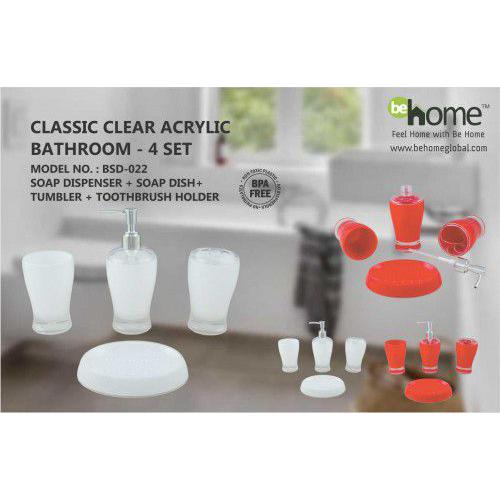 BeHome Classic Clear Acrylic Bathroom Set BSD-022