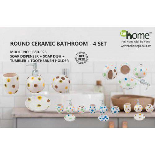 BeHome Round Ceramic Bathroom Set BSD-026