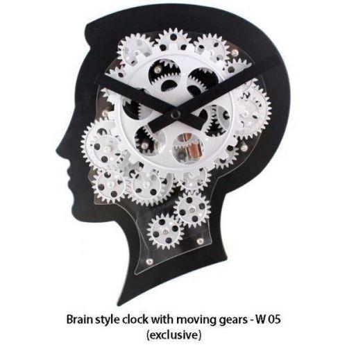 Brain style clock with moving gears (exclusive)