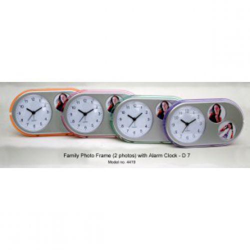 FAMILY PHOTO FRAME WITH CLOCK (OVAL SHAPE) D07  