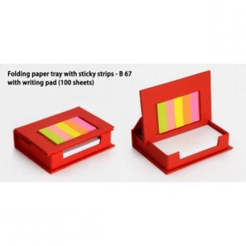 FOLDING PAPER TRAY WITH STICKY NOTES (100 SHEETS) B67 