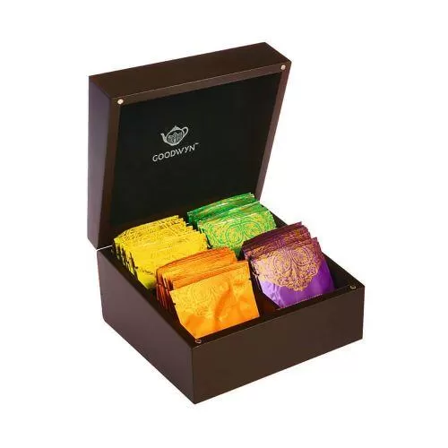 PROCTER - Goodwyn ALLURING CHEST 40 TEA BAGS - A ROYAL EXOTIC WOODEN TEA GIFT BOX