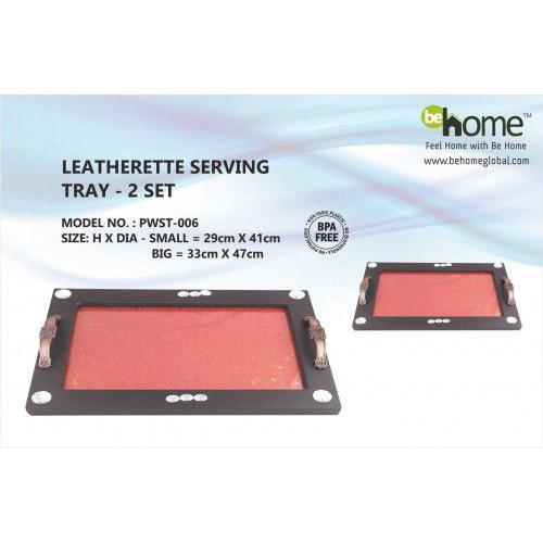 BeHome Leatherette Serving Tray PWST-006