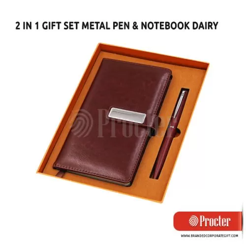 2 In 1 Gift Set PU Leather with Metal Pen H937