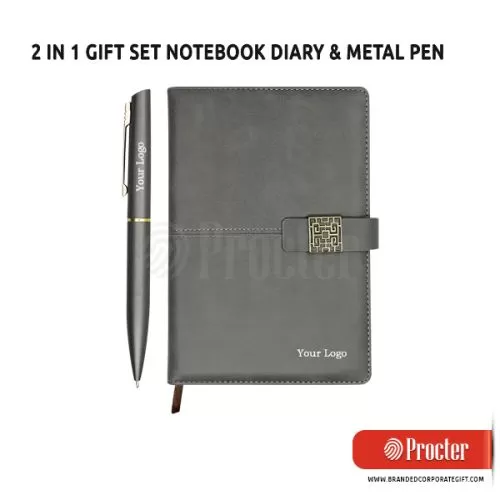 2 In 1 Gift Set PU Diary & Metal Pen H943