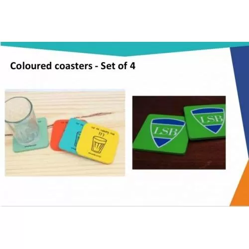 Coloured coasters - Set of 4