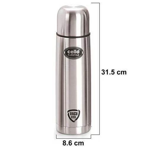 Cello Stainless Steel Flask Flipstyle