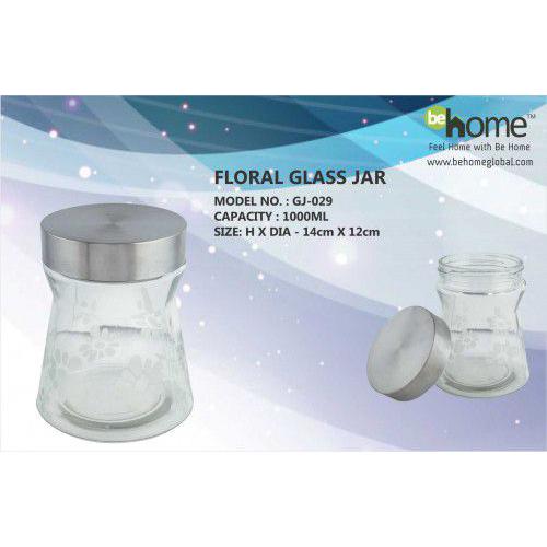 BeHome Floral Glass Jar GJ-029