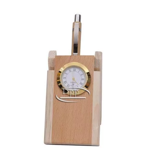 Wooden Clock Pen Stand DW 353 P 