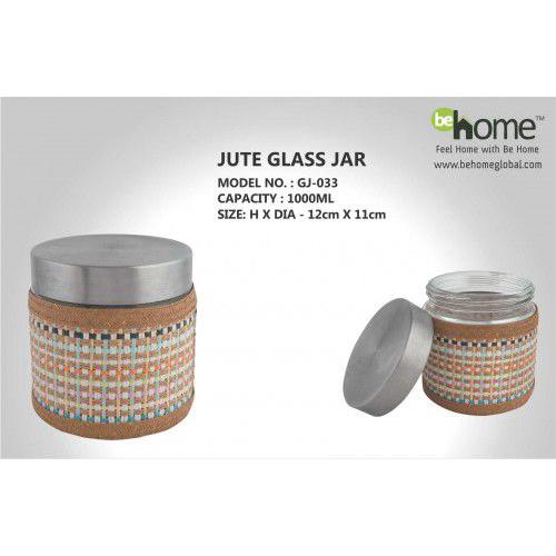 BeHome Jute Glass Jar GJ-033