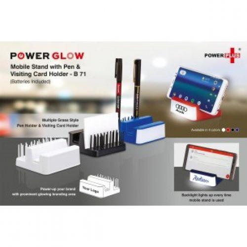 POWERGLOW MOBILE STAND WITH PEN AND VISITING CARD HOLDER (GRASS STYLE) B71 