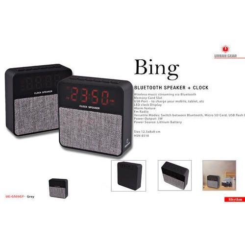Bing Bluetooth Speaker + Clock  UG-GS05