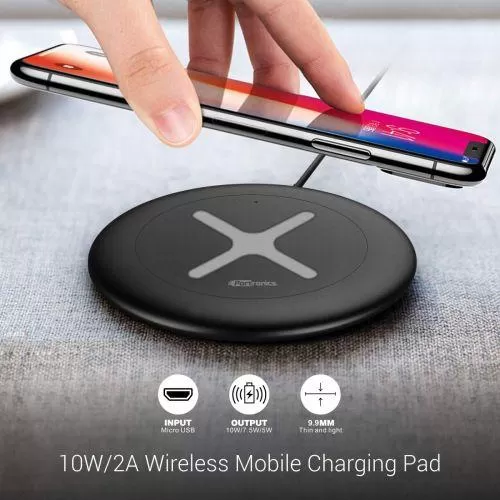 Portronics Toucharge X 10W/2A Wireless Mobile Charging Pad POR 896