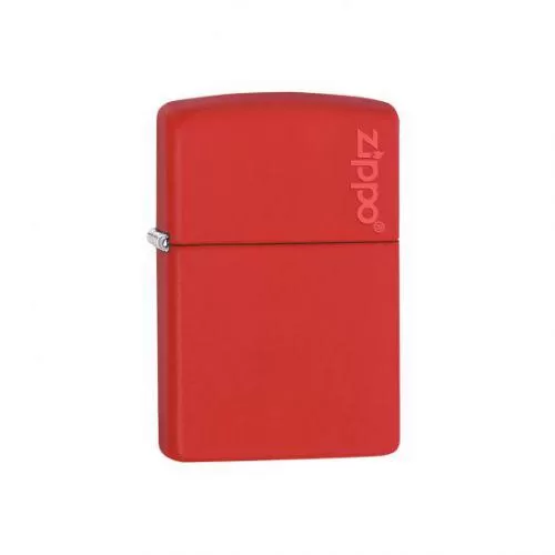 Red Matte With Zippo Logo Lighter ZIPPO