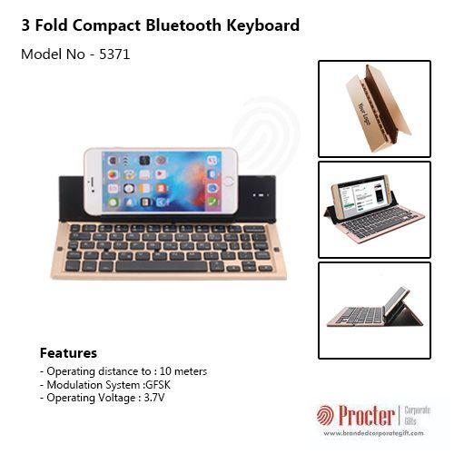 3 fold Compact Bluetooth Keyboard H-1901