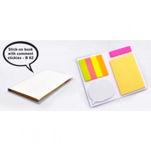 STICK-ON BOOK WITH COMMENT STICKIES B62 