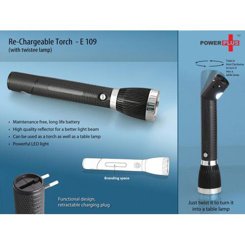 Rechargeable Torch with Twistee Lamp