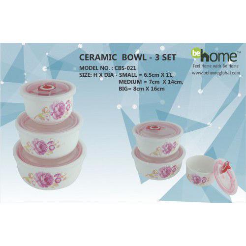 BeHome Ceramic Bowl - 3 Set CBS - 021