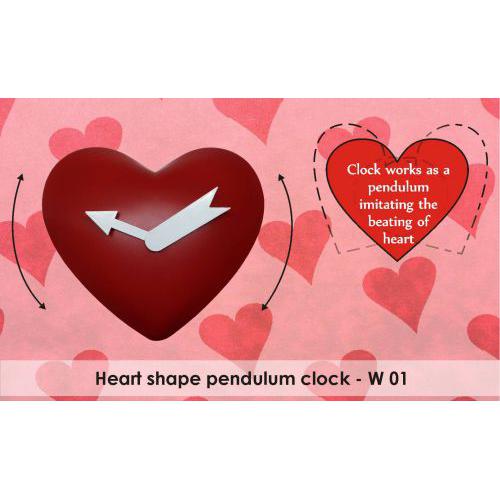 Heart shape pendulum clock (exclusive design)