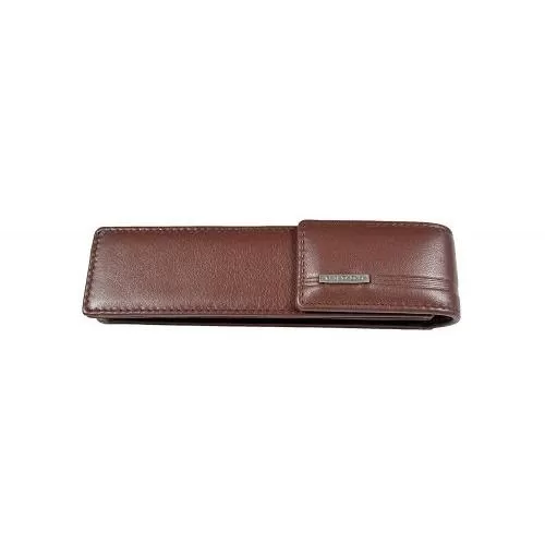 Cross Genuine Leather Double Pen Case (8041_Cuero Brown)