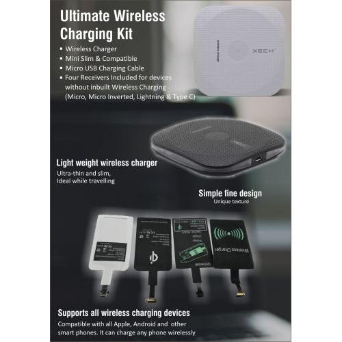 Xech Ultimate Wireless Charging Kit with Android and iPhone Receivers