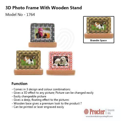 PROCTER - 3D photo frame with wooden stand (in gift box) D30  