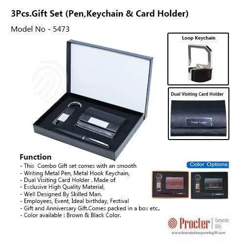 3pcs.GIFT SET(Pen,keychain & Card Holder) Model H-901