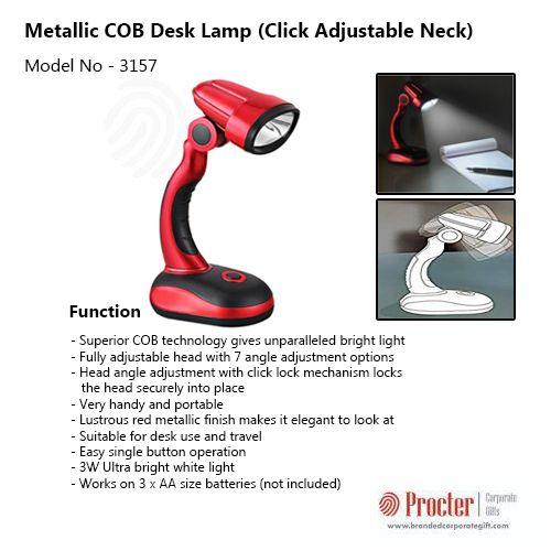 3W COB Desk Lamp (click adjustable neck) E176 