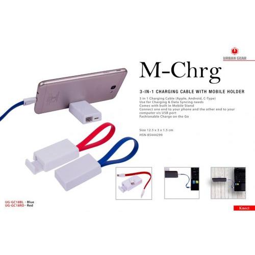 3-IN-1 CHARGING CABLE WITH MOBILE HOLDER UG-GC18