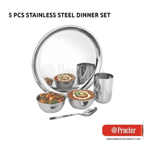 5 Pc Stainless Steel Dinner Set H213