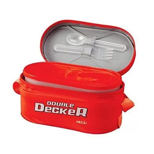 Milton Double Decker 3 Container Lunch Box, Red  FG-SOF-FST-0046 