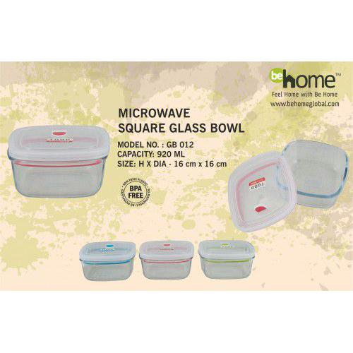 BeHome Microwave Square Glass Bowl GB - 012