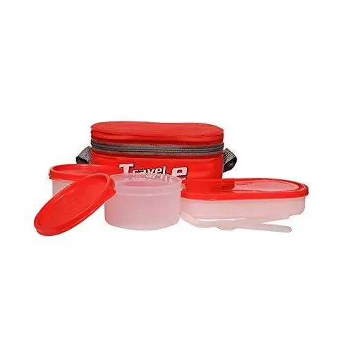 Milton Travel Mate Lunch Set With Insulated Bag, 4-Pieces, Red  FG-SOF-FST-0049 