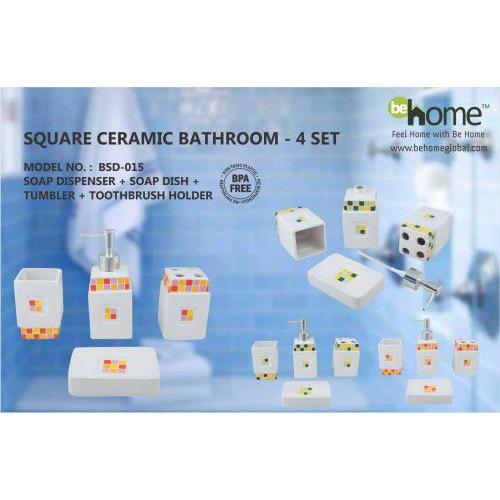 BeHome Square Ceramic Bathroom Set BSD-015