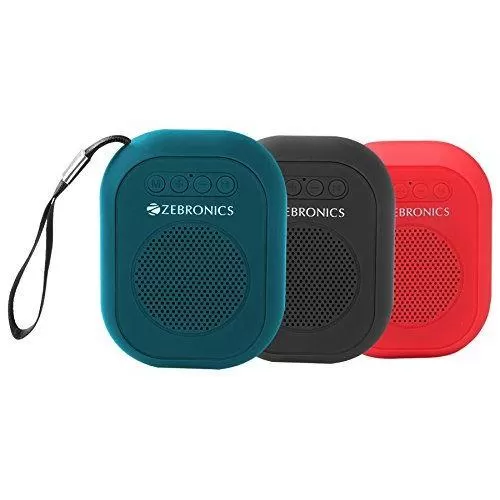 Zebronics Zeb-SAGA Ultra Portable Bluetooth Wireless Speaker with Built in FM/Call Function (Blue)