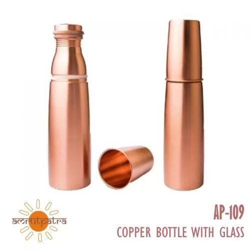 Copper Bottle with Glass