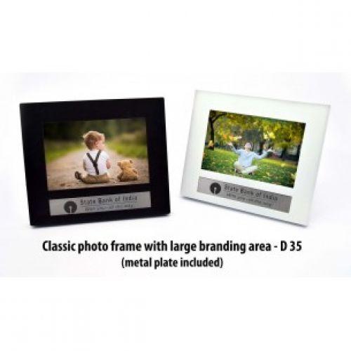CLASSIC PHOTO FRAME WITH LARGE BRANDING AREA (WITH METAL PLATE) D35 