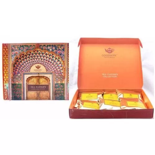 GOODWYN TRADITIONAL INDIAN TEA, TEA TASTER'S COLLECTION GIFT BOX (RHINO ASSAM, EARL GREY, GREEN, DAR