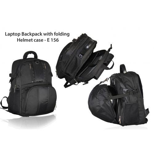 Laptop Backpack with folding Helmet case