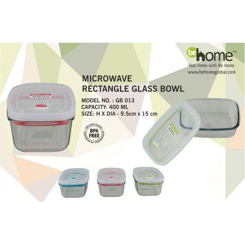 BeHome Microwave Rectangle Glass Bowl GB - 013