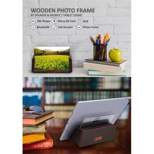 Xech Wooden Photo Frame with BT Speaker 