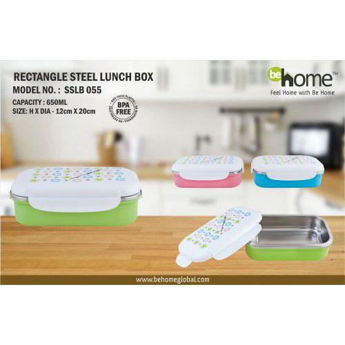 BeHome Rectangle Steel Lunch Box SSLB - 055
