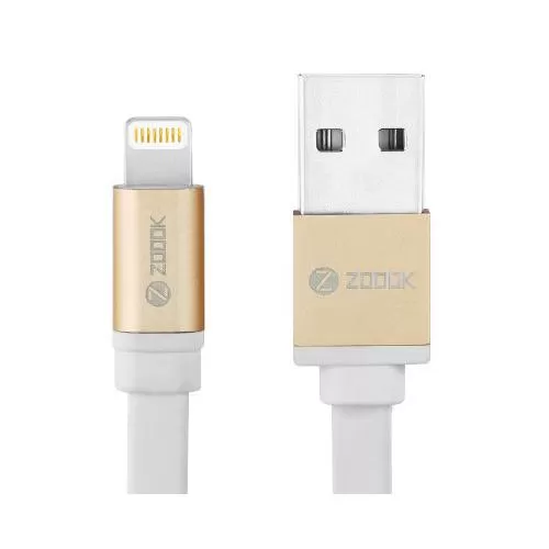 Zoook Flat Lightning Cable 1M (ZT-FIC1M) Gold ( For Apple)
