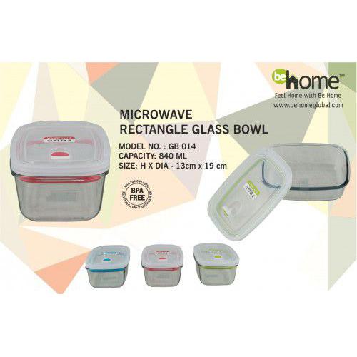 PROCTER - BeHome Microwave Rectangle Glass Bowl GB - 014